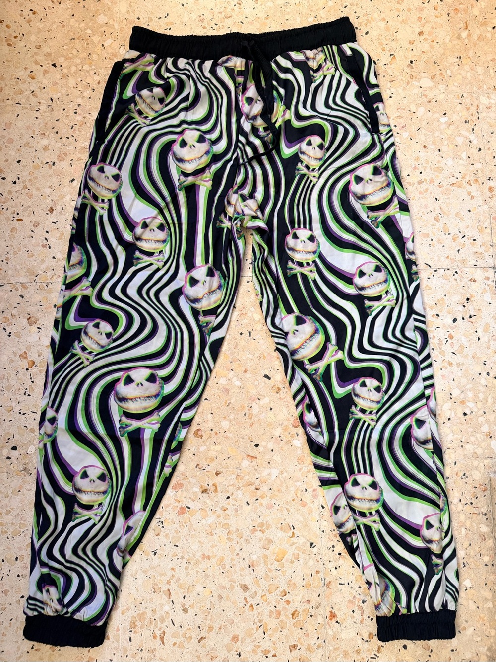 Disney Parks Nightmare Before Christmas Jack Skellington Trippy Swirl Joggers M
